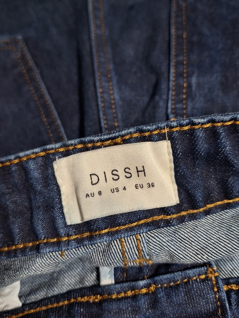 Dissh Brody Indigo Mid Rise Cargo Wide Leg Denim Jeans 4 - Picture 5 of 9